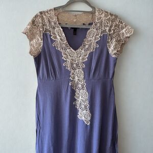 Soma Intimates Valencia Cotton and Lace Sleep Dress Size M